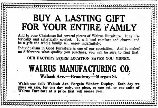 Walrus advertisement in Herald & Review